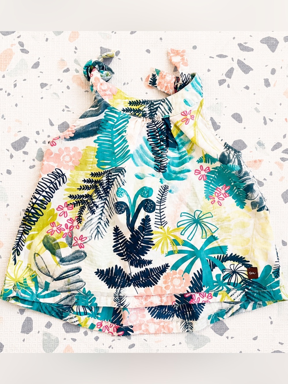 Tea Collection Toddler Girls Tropical Cotton Tank - 18 Months